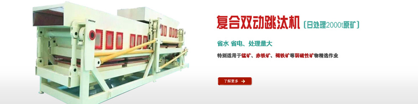 節(jié)能復合雙動跳汰機省水省電生產能力大是干旱偏僻地區(qū)的首選